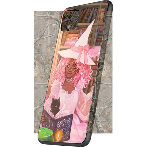 Pink Anime Witch Girls in Library with Cats by Ivy Dolamore Google Pixel 4 XL Skin